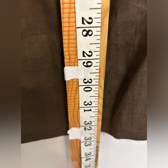 Philippe Adec Paris 100%linen Portugal made Sz 8 Pleated Ruffle Slit Maxi Skirt - Picture 12 of 13